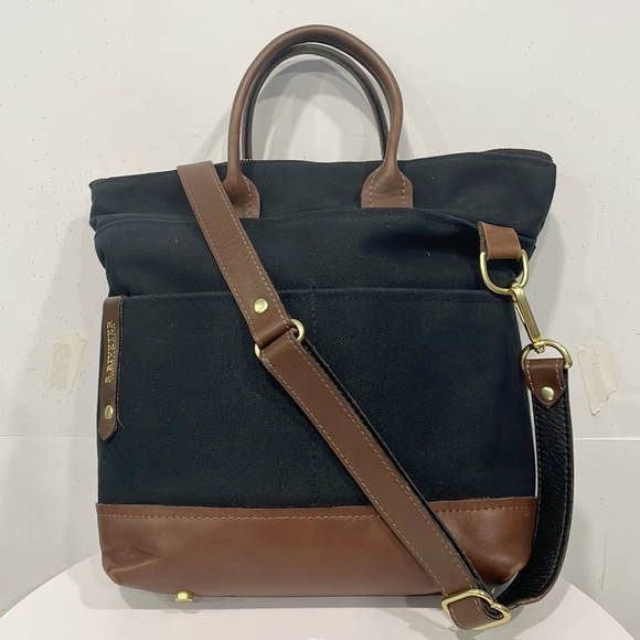 R.Riveter Bags R Riveter Black Otto Handbag Canvas And Genuine